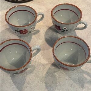 Vintage Stangl Pottery “Garland” Hand Painted Cups